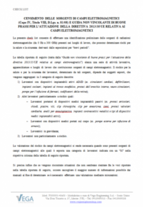 Check list censimento delle sorgenti di Campi Elettromagnetici