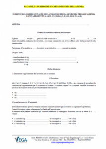 Verbale per l'Elezione del Rappresentante dei Lavoratori per la Sicurezza (RLS)