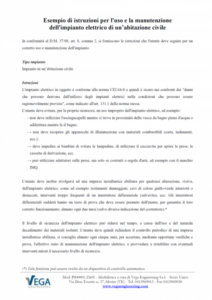 D.M. 37/08: Esempio di istruzioni per l’uso e la manutenzione dell’impianto elettrico di un’abitazione